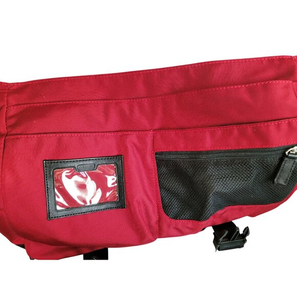Coach Red Nylon & Leather Messenger Bag - Picture 6 of 15
